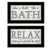 Set Of Two Bath Relax 2 Black Framed Print Bathroom Wall Art view 1