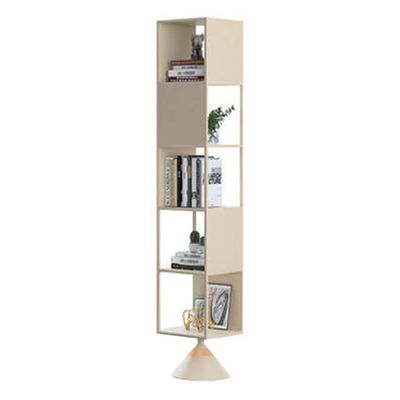 Creativity Corner Shelf Bookshelf, 360Revolving Floor Standing Living Room Display Case, Stable Baffle, Multi-Functional Storage Display Rack Bookshelves (Color : White, Size : 3 Layers)