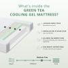 Dyonery Twin XL Mattress - 10 Inch Green Tea Memory Foam Mattress - Twin XL Mattresses in a Box - CertiPUR-US Certified Fiberglass Free - Gel Layer - Medium 38"x80"x10" White view 3