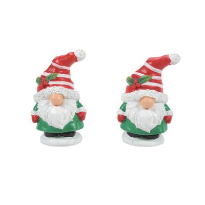 Department 56 Village Collection Accessories Candy Cane Christmas Gnomes Figurine Set, 1.6 Inch, Multicolor