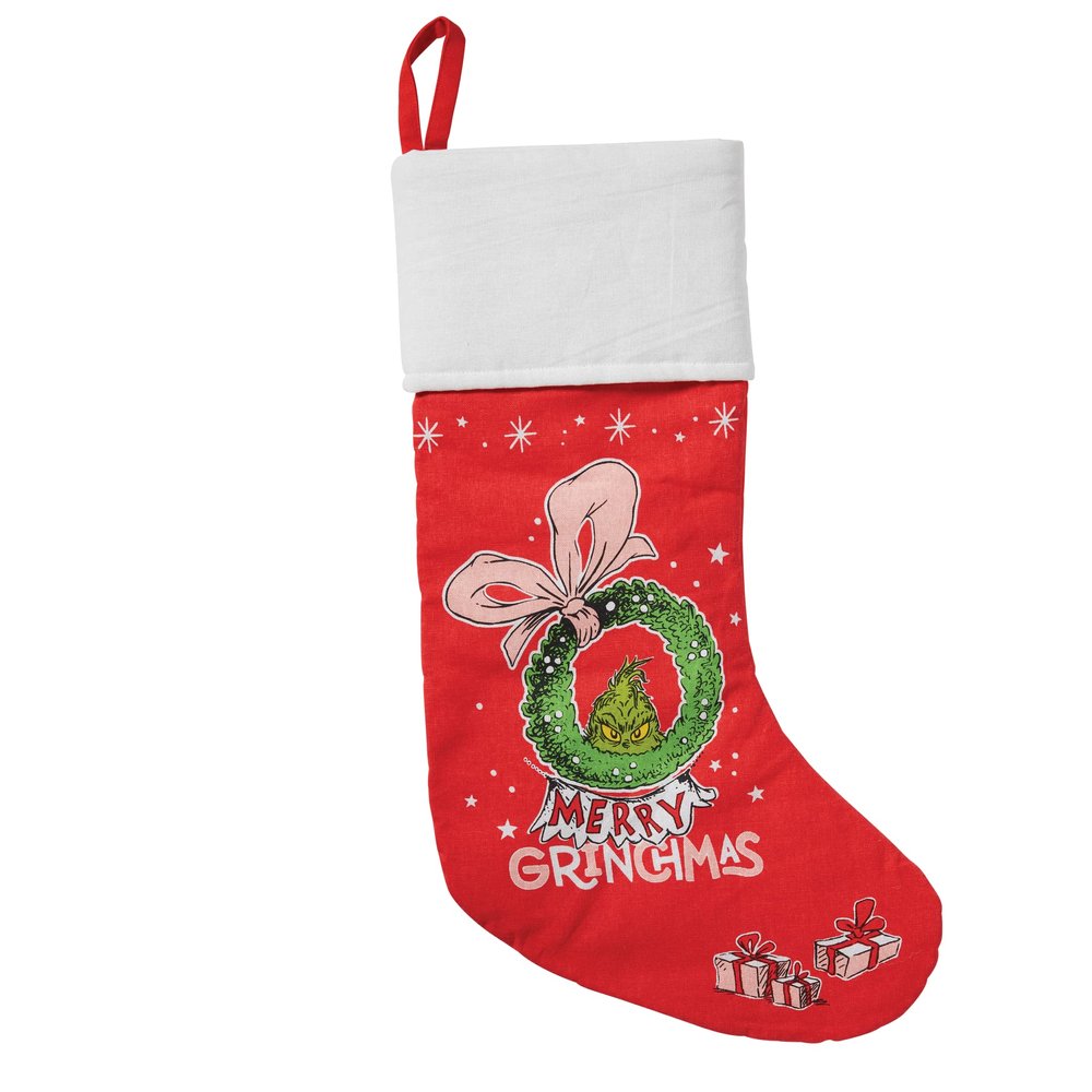 Department 56 Dr. Seuss The Grinch Merry Grinchmas Christmas Stocking, 19.5 Inch, Multicolor