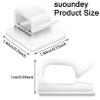 200 Pcs Cable Clips, Adhesive Cable Organizer Cord Holder Wire Clip Wire Management Self Adhesive Hooks Wire Holder for Office, Home(White, 200PCS) view 2