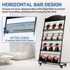 Kenpiko Floor-Standing Magazine Rack, 4-Layer Brochure Display Stand Tiered Design Magazine Stand Detachable Magazine Display with Casters for Exhibitions, Shopping Malls, Hospitals, Offices view 4
