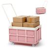 30L Collapsible Storage Bins with Lids: Storage Tote With Wheels Folding Plastic Stackable Utility Crates Plastic Tote Storage Box Container Stackable Folding Utility Crates for Clothes,Books view 1