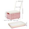 30L Collapsible Storage Bins with Lids: Storage Tote With Wheels Folding Plastic Stackable Utility Crates Plastic Tote Storage Box Container Stackable Folding Utility Crates for Clothes,Books view 2