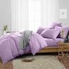 400 Thread Count 3 Piece Duvet, Quilt, Comforter Cover Set, 100% Egyptian Cotton All Season Comforter Cover with Zipper Closure, Ultra Soft & Breatheable - Lavender Solid, Cal King. view 2