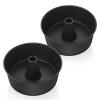 E-far Angel Food Cake Pan Set of 2, 10-Inch Non-stick Tube Pan for Baking Pound Chiffon Cake, One-piece Design, Easy Release & Clean up view 1