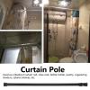 BORDSTRACT Spring Tension Curtain Rod, High-Carbon Steel Adjustable Lenght Spring Tension RodNo-Drilling for Home Kitchen Bathroom Wardrobe((15.7-27.6in) 0.51in Diameter) view 4