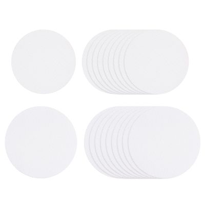 HARFINGTON 1 Set(20pcs) Non Slip Bathtub Stickers Bath Shower Floor 3.15" 3.94" Anti-Slip Sticker Tape Round Style Decals for Bathroom Kitchen Bathtub Treads Stairs, White