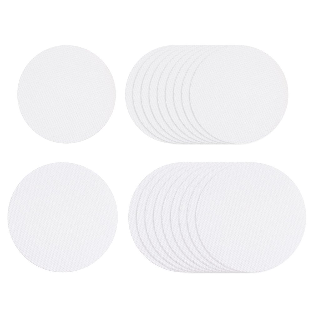 HARFINGTON 1 Set(20pcs) Non Slip Bathtub Stickers Bath Shower Floor 3.15" 3.94" Anti-Slip Sticker Tape Round Style Decals for Bathroom Kitchen Bathtub Treads Stairs, White