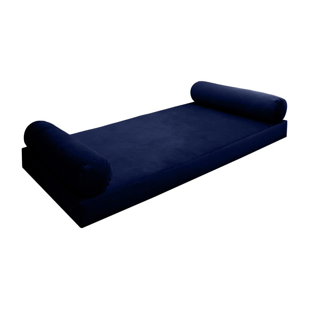 Cover ONLY Model V5 Twin-XL Velvet Knife Edge Indoor Mattress Bolster Pillow AD373