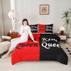 Erosebridal King and Queen Crown Bedding Set Red Black Mr Mrs King Comforter Set for Adults Couple Men Women,Valentine's Day Wedding Gifts,his and Hers Quilt Bedding 2 Pillow Cases Bedroom Decor view 4