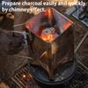 CAMPINGMOON Foldable Collapsible Charcoal Chimney Starter Barbecue BBQ Camping Grill Stainless Steel MT-19 view 4