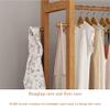 Freestanding Wooden Garment Coat Rack, with 2 Storage Shelves and 4 Hooks, Ideal for Bedroom Clothing Storage (59 * 35 * 165cm) view 4