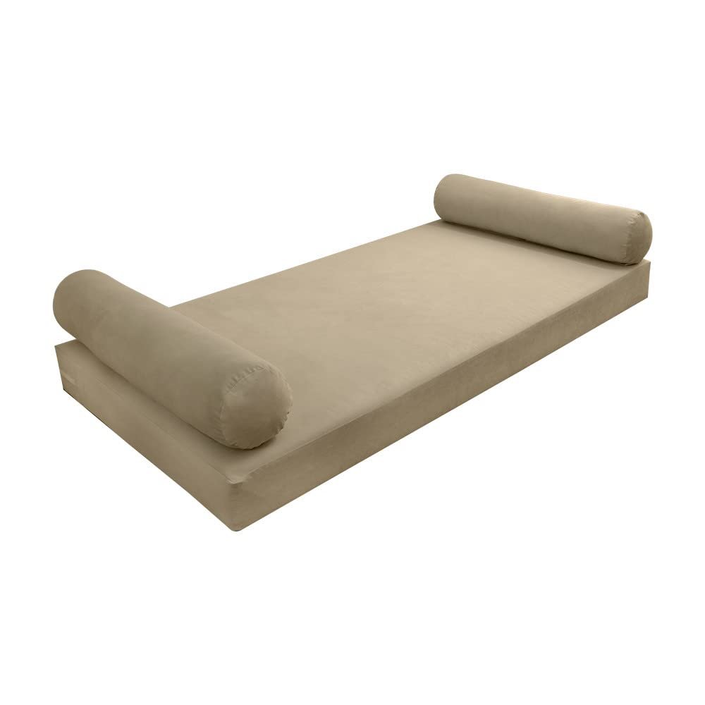 Cover ONLY Model V5 Twin-XL Velvet Knife Edge Indoor Mattress Bolster Pillow AD304