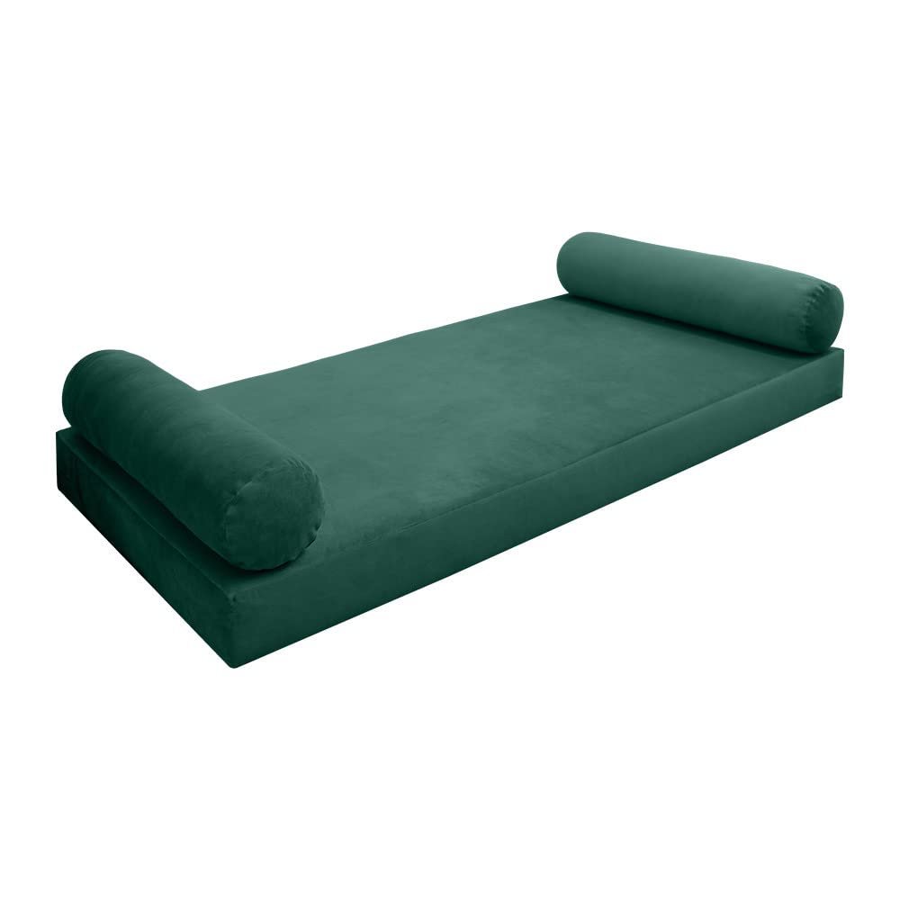 Cover ONLY Model V5 Twin-XL Velvet Knife Edge Indoor Mattress Bolster Pillow AD317