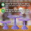 3 Pcs Metal Cake Stand, Cake Pop Stand Set of Disc Diameter 8" 10" 12", Tall Cake Stands for Dessert Table, Perfect Display for Wedding, Party, Birthday, Baby Shower, Decorations (Purple) view 2