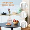 ZWMBYN Vintage Bedside Water Carafe and Glass Set, 44oz Crystal Nightstand Water Carafe with 2 Tumbler Glass Cup, Elegant Mouthwash Decanter & Water Pitcher for Storing Water, Juice and Other Drinks view 4