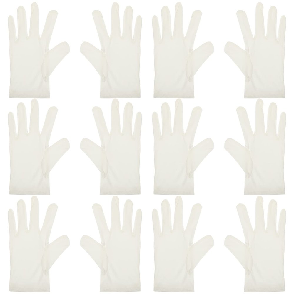 FOMIYES 6pairs Breathable Microfiber Gloves for Jewelry Inspection and Performance of Washable Labor Gloves for Occasions