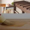 Wooden Garment Rack, Wardrobe Closet Organizer, with Hanging Rod and 2 Side Hooks, Easy to Assemble (Log Color 50 * 40 * 146cm) view 3