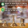 3 Pcs Metal Cake Stand, Cake Pop Stand with Durable & Stable Design, Tall Cake Stands for Dessert Table, Perfect Display for Wedding, Party, Birthday, Baby Shower (Gold) view 3