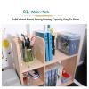 Desktop Bookshelves - Solid Wood Children's Storage Rack, Multi-layer Simple Desktop Bookshelves, Small Floor-to-ceiling Bookcase For Home Use, Multifunctional Dormitory Storage Rack ( Size : 60*20*80 view 3