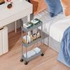 Sooyee 3 Tier Slim Storage Cart, Rolling Utility Cart,Grey view 2