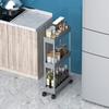 Sooyee 3 Tier Slim Storage Cart, Rolling Utility Cart,Grey view 4