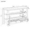51.2'' Narrow Long Console Sofa Table, Accent Entryway Table with 2 Drawers and 2 Shelves Modern Wood Hallway Foyer Table for Living Room, Couch, Hallway, Foyer, Kitchen Counter, Navy Blue view 2