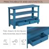 51.2'' Narrow Long Console Sofa Table, Accent Entryway Table with 2 Drawers and 2 Shelves Modern Wood Hallway Foyer Table for Living Room, Couch, Hallway, Foyer, Kitchen Counter, Navy Blue view 4