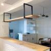 Ceiling Floating Wine Rack - Hanging Solid Wood Shelf Bottle Rack, European Style Ceiling Mounted Floating Shelves, Industrial Storage Racks, For Bar/kitchen/dining Room, Black Bracket ( Size : 140X30 view 1