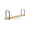 Ceiling Floating Wine Rack - Hanging Solid Wood Shelf Bottle Rack, European Style Ceiling Mounted Floating Shelves, Industrial Storage Racks, For Bar/kitchen/dining Room, Black Bracket ( Size : 140X30 view 2