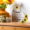Spiareal Friends Gifts for Women Friendship Graduation Plaque Best Flower Sister Birthday Bestie Thank You Gift for Teacher Mom Female Acrylic Friendship(for Sister) view 2