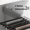 Heavy Duty Retractable Pull Out Pants Rack Adjustable Closet Rod - Retractable Garment Laundry Drying Rack, 9 Scarf Holder Hanger Rail, Pull-out Trouser Hanger Suitable For Wardrobe Depth 47cm ( Color view 4