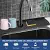 BFONS Silicone Faucet Handle Drip Catcher Tray, 24in x 5.55in, Black view 3
