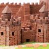 Vaguelly 50pcs Mini Bricks Miniature Bricks Roof Tiles Figurines Fake Red s Flooring Red Wall Roof Tiles Model s for Crafts Accessories Child Clay Manual view 4
