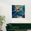 Wynwood Studio Animals Contemporary Canvas Wall Art Sea Turtle I Living Room Bedroom and Bathroom Home Decor 30 in x 30 in Blue and Brown view 3