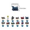 Train Cake Decorations 25 Pcs Cake Topper Cupcake Toppers for Train Party Decorations Retro Train Birthday Supplies Vehicle Decorations view 3