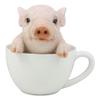 1 Pcs Adorable Babe Teacup Pig Figurine 5.25" H Realistic Animal Collectible view 1