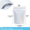 100 Pack Matte White Mylar Bags Stand Up - 4 x 6 Inches Resealable Mylar Ziplock Bags Food Storage Foil Pouch view 2