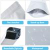 100 Pack Matte White Mylar Bags Stand Up - 4 x 6 Inches Resealable Mylar Ziplock Bags Food Storage Foil Pouch view 3