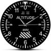 Silent Non Ticking Wall Clock 12 Inch Aircraft Altimeter Gauge Wall Clock Pilots Home Decor Aviation Instrument Work Silent Clock for Aviation view 1