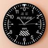Silent Non Ticking Wall Clock 12 Inch Aircraft Altimeter Gauge Wall Clock Pilots Home Decor Aviation Instrument Work Silent Clock for Aviation view 2