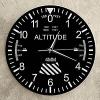Silent Non Ticking Wall Clock 12 Inch Aircraft Altimeter Gauge Wall Clock Pilots Home Decor Aviation Instrument Work Silent Clock for Aviation view 3