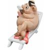 1 Pcs Beach Body Brody Pig Sunbathing While Slurping Sundae and Reading Book Statue view 2