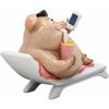 1 Pcs Beach Body Brody Pig Sunbathing While Slurping Sundae and Reading Book Statue view 4