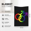 Double Male Symbol Represents Gay Men Extremely Comfortable and Light Warm Blanket for All Seasons Gift 3040 in view 4