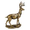 1 Pcs Realistic 10 Point Antlers Trophy Buck Stag Deer Rustic Statue In Gold Patina view 1