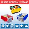 Akro-Mils KeepBox 12 Gallon Storage Container, Nesting and Stackable Plastic Storage Box with Lid Attached, Organizer Tote for Garages, Closets, and Moving, 21-1/2" x 15" x 12-1/2", Black/Yellow view 4