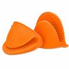 Luckybay Mini Silicone Oven Mitts, Heat Resistant Pinch Gloves, Non-Slip Kitchen Potholders for Baking & Cooking (Orange) view 1